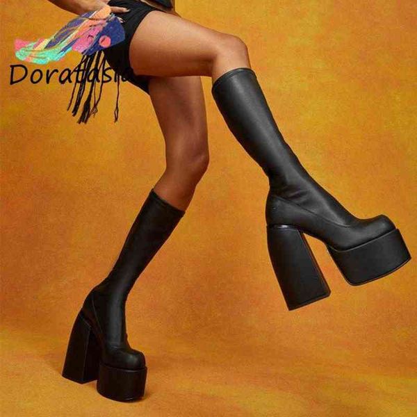 boot doratasia in brand black slip on high heel platform women' trendy luxury quality fashion goth women shoe 220805
boot doratasia in brand black slip on high heel platform women' trendy luxury quality fashion goth women shoe 220805