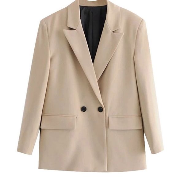 traf women fashion double breasted loose fitting blazer coat vintage long sleeve pockets female outerwear chic 220811, White;black
traf women fashion double breasted loose fitting blazer coat vintage long sleeve pockets female outerwear chic 220811, White;black