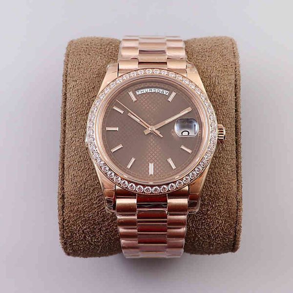 automatic machinery mens watch diamond ring luminous steel band rose gold lattice weekly calendar, Slivery;brown
automatic machinery mens watch diamond ring luminous steel band rose gold lattice weekly calendar, Slivery;brown