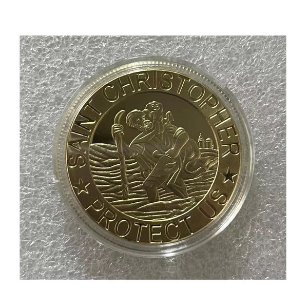 saint chriser protect us souvenir gold plated collectible gift the patron saint of travelers commemorative coin.cx
saint chriser protect us souvenir gold plated collectible gift the patron saint of travelers commemorative coin.cx