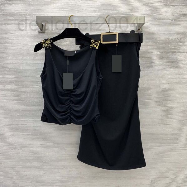 casual dresses designer 2022 summer new metal accessories wrinkled vest with elastic hip wrap skirt belt two-piece suit 6239, Black;gray
casual dresses designer 2022 summer new metal accessories wrinkled vest with elastic hip wrap skirt belt two-piece suit 6239, Black;gray