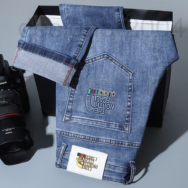 men's jeans designer spring and summer thin fashion jeans men's slim elastic korean version small foot long pants brand 6reh, Blue
men's jeans designer spring and summer thin fashion jeans men's slim elastic korean version small foot long pants brand 6reh, Blue