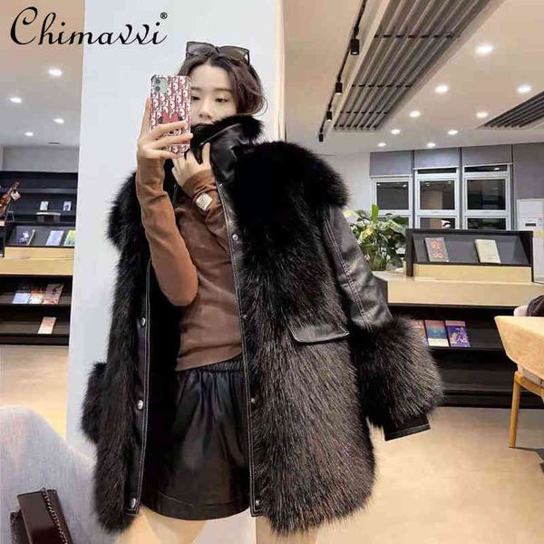 fur coat for women 2021 new winter clothes fashion imitation fur mid-length fur integrated warm temperament jacket all-match t220810, Black
fur coat for women 2021 new winter clothes fashion imitation fur mid-length fur integrated warm temperament jacket all-match t220810, Black