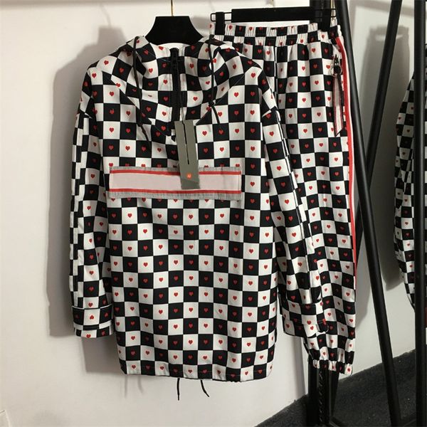 women's two piece pant casual hoodies suit set heart grid zipper long split pants light quality lady tracksuits, White
women's two piece pant casual hoodies suit set heart grid zipper long split pants light quality lady tracksuits, White