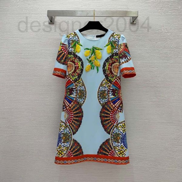 casual dresses designer european summer new chest heavy industry sequin embroidery fan nail bead print version a short sleeve micro waist dr, Black;gray
casual dresses designer european summer new chest heavy industry sequin embroidery fan nail bead print version a short sleeve micro waist dr, Black;gray