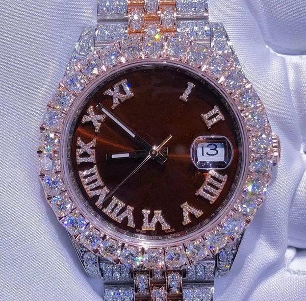 luxury mens watches 4130 movement watches for men 3255 montre de luxe watch mosang stone moissanite diamond watchs wristwatch mechanical aut, Slivery;brown
luxury mens watches 4130 movement watches for men 3255 montre de luxe watch mosang stone moissanite diamond watchs wristwatch mechanical aut, Slivery;brown