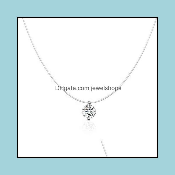 pendant necklaces pendants jewelry fashion simple transparent fish line ladi necklace highquality circar cubic zirconia dwv, Silver
pendant necklaces pendants jewelry fashion simple transparent fish line ladi necklace highquality circar cubic zirconia dwv, Silver
