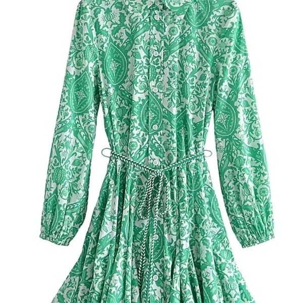 traf zar green print shirt dress woman ruffle short dresses for women belt vintage mini dress long sleeve casual dresses 220811, Black;gray
traf zar green print shirt dress woman ruffle short dresses for women belt vintage mini dress long sleeve casual dresses 220811, Black;gray
