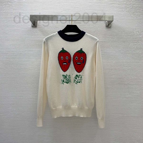 women's sweaters designer early autumn new 100 cashmere fabric chest surprise smile strawberry pattern letter pullover long sleeve knit, White;black
women's sweaters designer early autumn new 100 cashmere fabric chest surprise smile strawberry pattern letter pullover long sleeve knit, White;black