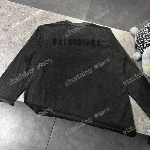 xinxinbuy men women designers t shirts tee long sleeve paris back letter embroidery destroyed crew neck streetwear black s-xl, White;black
xinxinbuy men women designers t shirts tee long sleeve paris back letter embroidery destroyed crew neck streetwear black s-xl, White;black