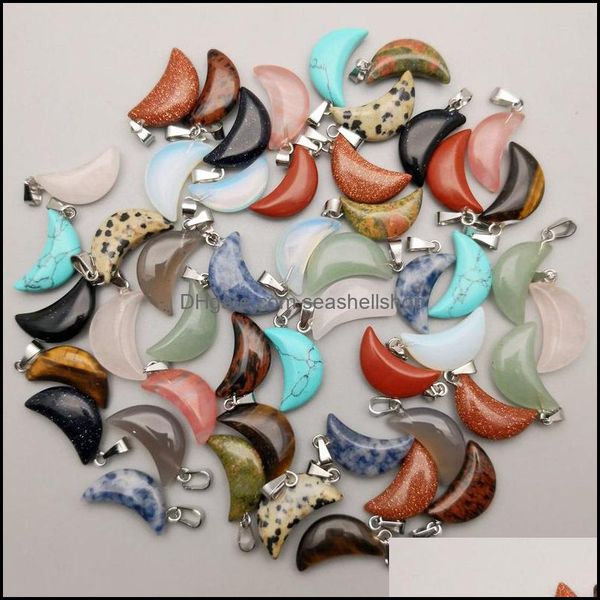 charms jewelry findings components natural stone moon rose quartz lapis lazi turquoise opal pendant diy for necklac dhsx3, Bronze;silver
charms jewelry findings components natural stone moon rose quartz lapis lazi turquoise opal pendant diy for necklac dhsx3, Bronze;silver