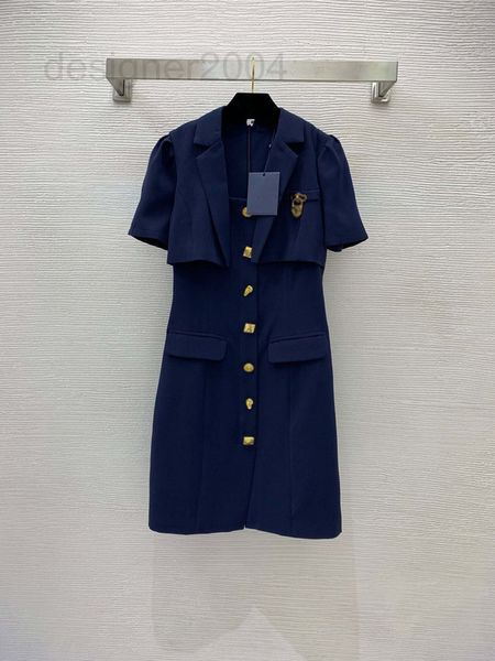 casual dresses designer 2022 simple fashion fake two piece design suit collar gold button decoration slim short sleeve bubble dress fh8c, Black;gray
casual dresses designer 2022 simple fashion fake two piece design suit collar gold button decoration slim short sleeve bubble dress fh8c, Black;gray