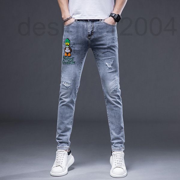 men's jeans designer 2022 spring new european embroidered men's jeans elastic slim fit fashion pants youth haki, Blue
men's jeans designer 2022 spring new european embroidered men's jeans elastic slim fit fashion pants youth haki, Blue
