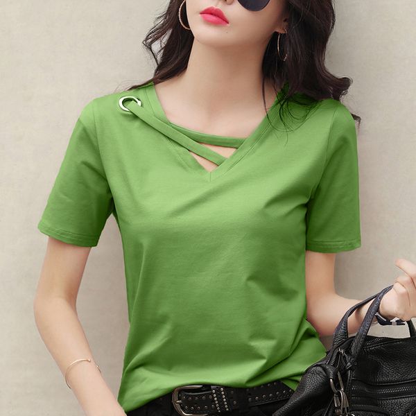 women's t-shirt new summer short sleeve white t-shirt v-neck loose korean black casual compassionate trend
women's t-shirt new summer short sleeve white t-shirt v-neck loose korean black casual compassionate trend