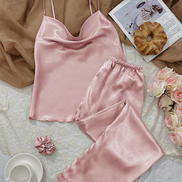 summer thin ice silk sleepwear pajamas fashion suspender suit women casual home clothes pyjamas, Black;red
summer thin ice silk sleepwear pajamas fashion suspender suit women casual home clothes pyjamas, Black;red