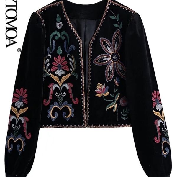kpytomoa women fashion contrast embroidery velvet crop open blazer coat vintage long sleeve female outerwear chic veste femme 220811, White;black
kpytomoa women fashion contrast embroidery velvet crop open blazer coat vintage long sleeve female outerwear chic veste femme 220811, White;black