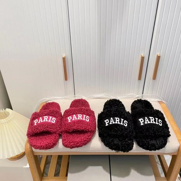 designer lamb wool winter indoor slippers embroidery womens fur fluffy comfortable warm outdoor flat bottom casual slipper sandal ladies fli, Black
designer lamb wool winter indoor slippers embroidery womens fur fluffy comfortable warm outdoor flat bottom casual slipper sandal ladies fli, Black