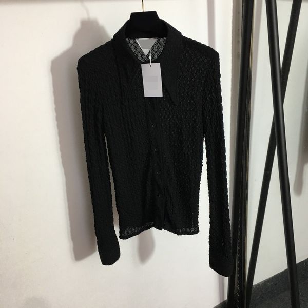 809 2022 milan runway autumn summer brand same style sweater long sleeve black lapel neck pullover womens meiyi, White;black
809 2022 milan runway autumn summer brand same style sweater long sleeve black lapel neck pullover womens meiyi, White;black