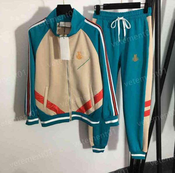 womens two piece pants pineapple embroidered letters stripe webbing stand collar long sleeve zip jacket 2 pieces sets luxury designer tracks, White
womens two piece pants pineapple embroidered letters stripe webbing stand collar long sleeve zip jacket 2 pieces sets luxury designer tracks, White