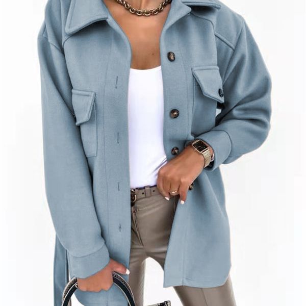 jacket women solid color woolen coat singlebreasted bandage turndown collar long sleeve suits woman clothing loose cardigan 220811, White;black
jacket women solid color woolen coat singlebreasted bandage turndown collar long sleeve suits woman clothing loose cardigan 220811, White;black