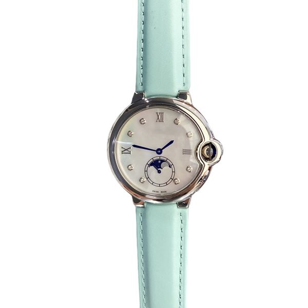 fashion women's watch 36mm quartz movement 316 stainless steel case leather belt sapphire mirror sun moon star life waterproof luxury w, Slivery;golden
fashion women's watch 36mm quartz movement 316 stainless steel case leather belt sapphire mirror sun moon star life waterproof luxury w, Slivery;golden