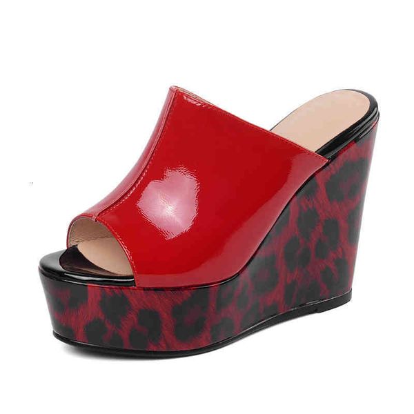 spring dress shoes and summer new wedge genuine leather slippers leopard print design women shoes fashion leisure all-match, Black
spring dress shoes and summer new wedge genuine leather slippers leopard print design women shoes fashion leisure all-match, Black