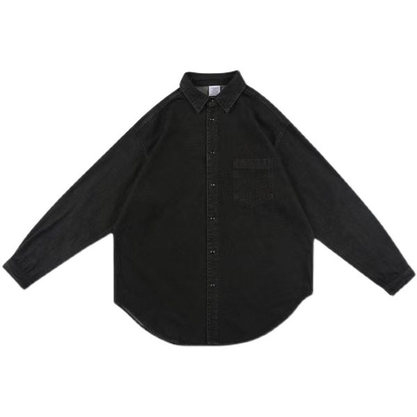 vetements denim jacket oversized style black long sleeve shirt washed letter lapel neck retro loose casual high street jacket, Black;brown
vetements denim jacket oversized style black long sleeve shirt washed letter lapel neck retro loose casual high street jacket, Black;brown