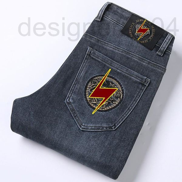 men's jeans designer autumn and winter medusa new fashion brand men's pure cotton jeans slim fit embroidery elastic small straight, Blue
men's jeans designer autumn and winter medusa new fashion brand men's pure cotton jeans slim fit embroidery elastic small straight, Blue