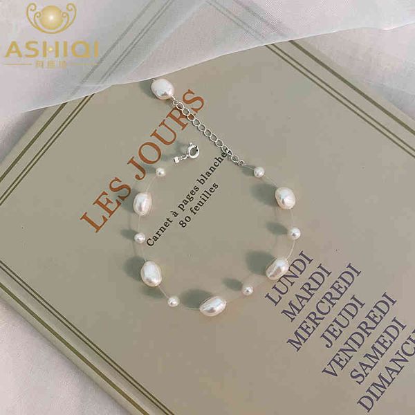 bangle designer ashiqi natural freshwater baroque pearl bracelet with 925 sterling silver button jewelry for women, Black
bangle designer ashiqi natural freshwater baroque pearl bracelet with 925 sterling silver button jewelry for women, Black
