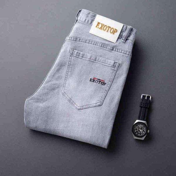 men's jeans light grey jeans men's thin summer style high-end luxury fashion brand slim small feet light color long pants rgkp, Blue
men's jeans light grey jeans men's thin summer style high-end luxury fashion brand slim small feet light color long pants rgkp, Blue