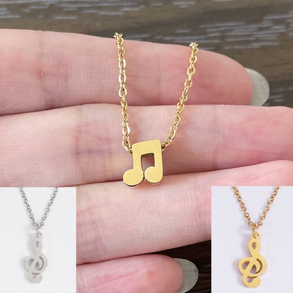 wholesale stainless steel necklace music note pendent necklaces for women girls kids birthday gifts fashion music jewelry new, Silver
wholesale stainless steel necklace music note pendent necklaces for women girls kids birthday gifts fashion music jewelry new, Silver