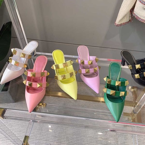 summer women sandals 6.5cm high heels rivets heels slippers sandles modern valentine shoes, Black
summer women sandals 6.5cm high heels rivets heels slippers sandles modern valentine shoes, Black