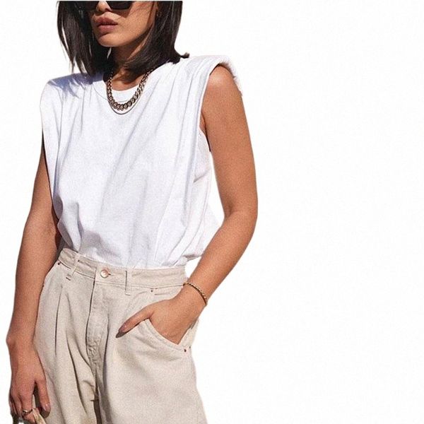 women's tanks & camis women shoulder padded blouse elegant sleeveless loose fit office lady tee vest thj99 s6ap#, White
women's tanks & camis women shoulder padded blouse elegant sleeveless loose fit office lady tee vest thj99 s6ap#, White