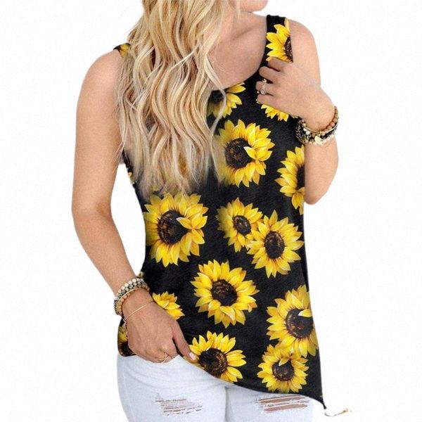 women's tanks & camis summer womens tank sunflower print o-neck sleeveless vest fashion ladies streetwear ropa mujer h5np#, White
women's tanks & camis summer womens tank sunflower print o-neck sleeveless vest fashion ladies streetwear ropa mujer h5np#, White