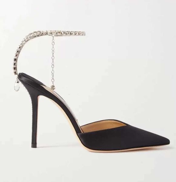 luxury saeda sandals shoes crystal-encrusted anklets women's pumps crytal stiletto heels summer pointed toe lady high heels party, Black
luxury saeda sandals shoes crystal-encrusted anklets women's pumps crytal stiletto heels summer pointed toe lady high heels party, Black