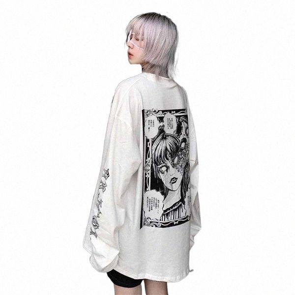 women's t-shirt nicemix cartoon horror graphic women character print loose punk japanese t shirts pullover harajuku street tees 37fi#, White
women's t-shirt nicemix cartoon horror graphic women character print loose punk japanese t shirts pullover harajuku street tees 37fi#, White