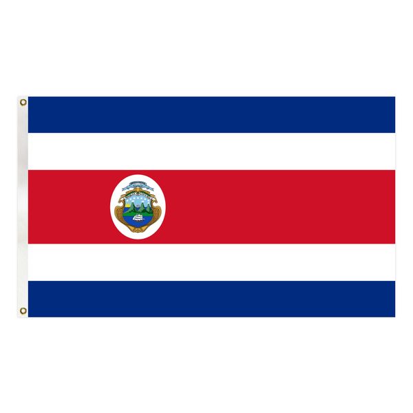 costa rica flag 3x5 ft polyester country national flag banner with two brass grommets
costa rica flag 3x5 ft polyester country national flag banner with two brass grommets