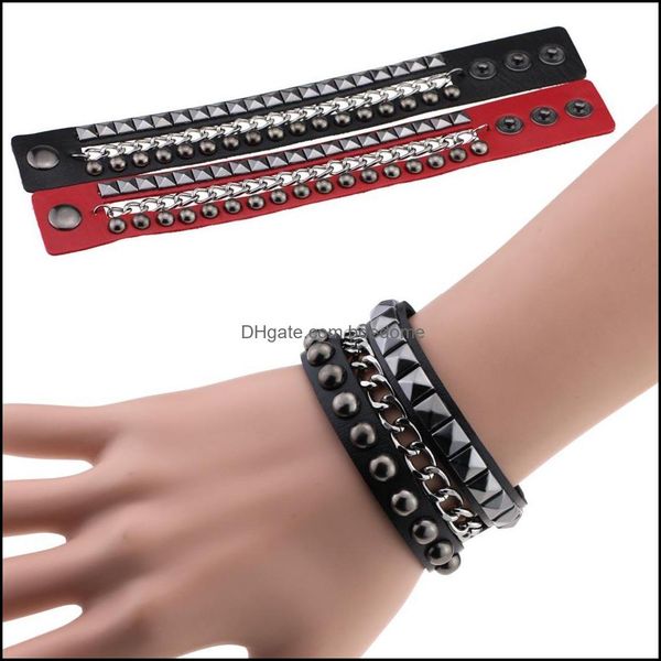 charm bracelets mtilayers rock spikes rivet gothic punk wide cuff leather bracelet bangle fashion men drop delivery 2021 jewel bdedome dhgzc, Golden;silver
charm bracelets mtilayers rock spikes rivet gothic punk wide cuff leather bracelet bangle fashion men drop delivery 2021 jewel bdedome dhgzc, Golden;silver