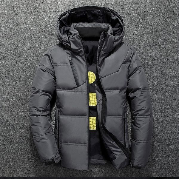 white duck down jacket men winter warm solid color hooded coats thick parka mens jackets outdoor coat 220818, Black
white duck down jacket men winter warm solid color hooded coats thick parka mens jackets outdoor coat 220818, Black