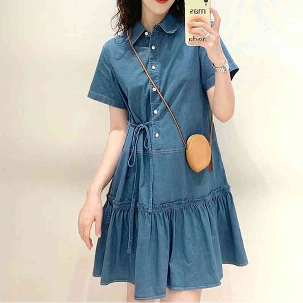 casual dresses xiaohe summer age reducing pleated hem lace up waist casual versatile shirt collar denim dress c2bq, Black;gray
casual dresses xiaohe summer age reducing pleated hem lace up waist casual versatile shirt collar denim dress c2bq, Black;gray