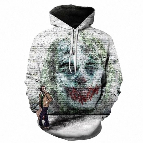men's hoodies & sweatshirts autumn and winter 3d scary clown movie graffiti hoodie 2021 fashion street hip hop hooded sweater s-6xl q1z, Black
men's hoodies & sweatshirts autumn and winter 3d scary clown movie graffiti hoodie 2021 fashion street hip hop hooded sweater s-6xl q1z, Black