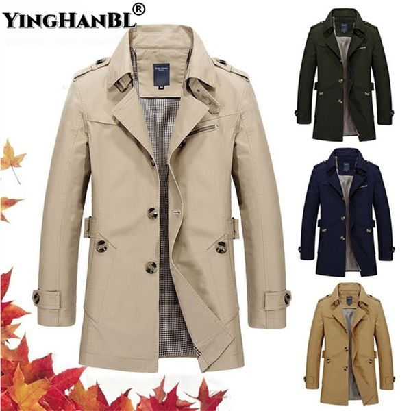 men's business windbreaker long jackets pure cotton trench coats casual spring fall winter fashion suit streetwear blazers 220818, Tan;black
men's business windbreaker long jackets pure cotton trench coats casual spring fall winter fashion suit streetwear blazers 220818, Tan;black