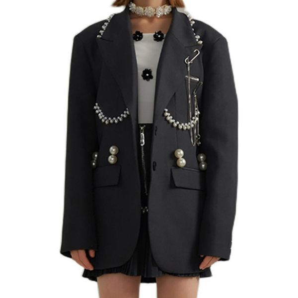 deat autumn fashion long sleeve loose single breasted pearl grey medium length slim blazer coat women sh324 220818, Black;brown
deat autumn fashion long sleeve loose single breasted pearl grey medium length slim blazer coat women sh324 220818, Black;brown