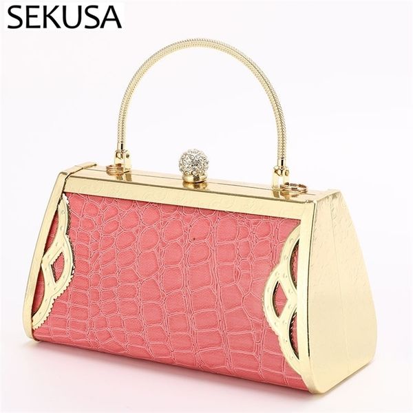 metal golden luxury clutch diamonds party evening dress evenign bags printed handbags cocktail purse 220818
