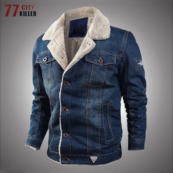 plus size 6xl denim jacket men military winter fur collar bomber coats outerwear mens multi pocket thick warm jeans army jackets 220818, Black;brown
plus size 6xl denim jacket men military winter fur collar bomber coats outerwear mens multi pocket thick warm jeans army jackets 220818, Black;brown