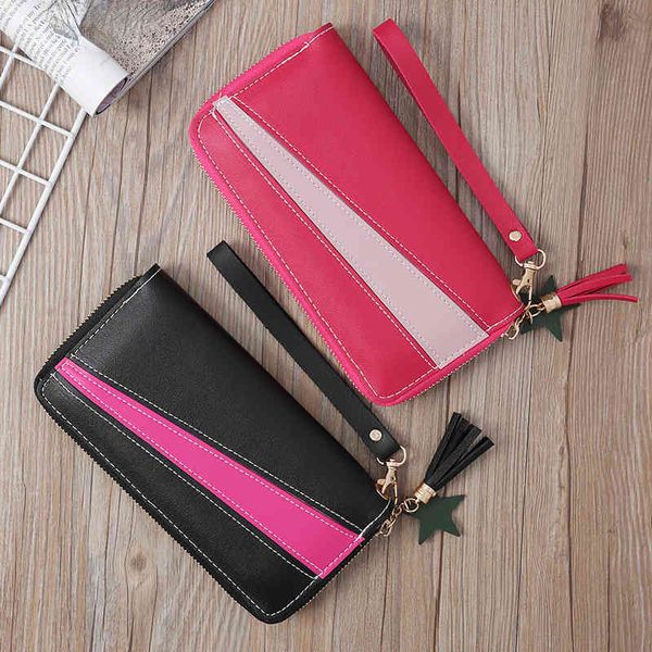 hbp women's long wallet korean version splicing contrast color handbag tassel zipper wallet female student mobile phone bag 220815, Red;black
hbp women's long wallet korean version splicing contrast color handbag tassel zipper wallet female student mobile phone bag 220815, Red;black