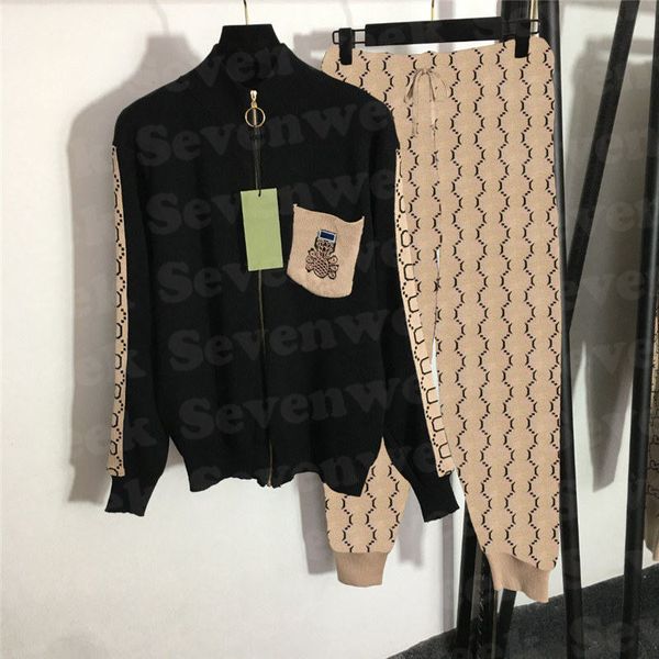 fashion letter womens knit cardigan coat trousers two piece tracksuits for autumn winter casual sweaters pants sports suits, Gray
fashion letter womens knit cardigan coat trousers two piece tracksuits for autumn winter casual sweaters pants sports suits, Gray