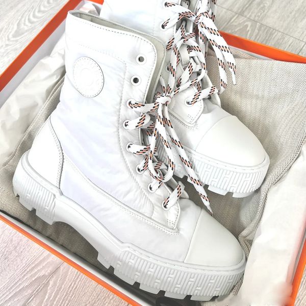 white womens half boots designer tarpaulin cowskin lace up mid calf casual shoes quality comfortable warm snow booties round toes flat botto, Black
white womens half boots designer tarpaulin cowskin lace up mid calf casual shoes quality comfortable warm snow booties round toes flat botto, Black