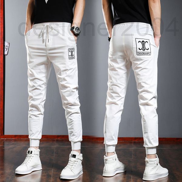 men's pants designer spring and summer tide brand ice silk casual pants men's stripe necking elastic sports trend slim fit pants, Black
men's pants designer spring and summer tide brand ice silk casual pants men's stripe necking elastic sports trend slim fit pants, Black