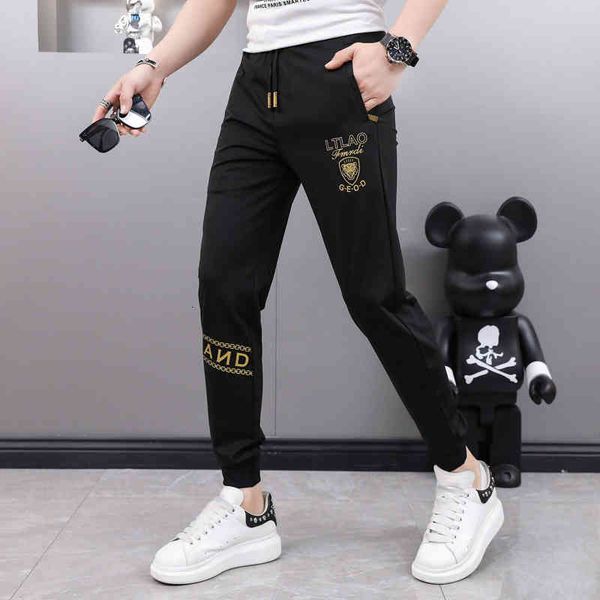 men's pants embroidered casual pants men's summer thin fashion korean slim fitting chao brand legged sweat nkcf, Black
men's pants embroidered casual pants men's summer thin fashion korean slim fitting chao brand legged sweat nkcf, Black
